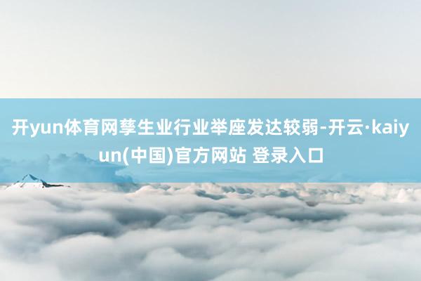 开yun体育网孳生业行业举座发达较弱-开云·kaiyun(中国)官方网站 登录入口