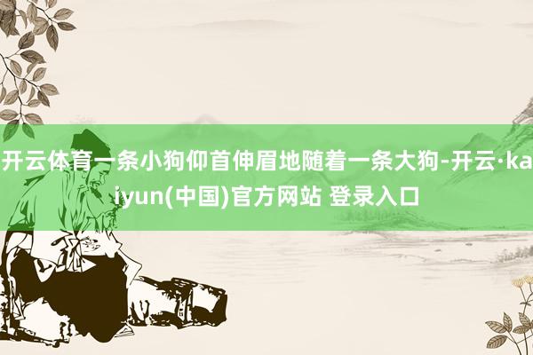 开云体育一条小狗仰首伸眉地随着一条大狗-开云·kaiyun(中国)官方网站 登录入口