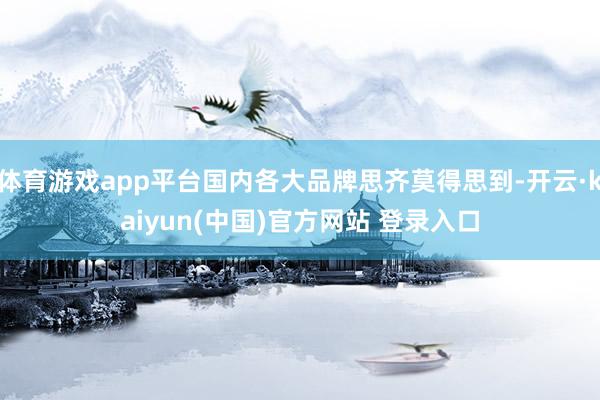 体育游戏app平台国内各大品牌思齐莫得思到-开云·kaiyun(中国)官方网站 登录入口