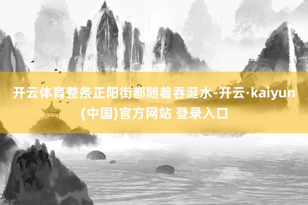 开云体育整条正阳街都随着吞涎水-开云·kaiyun(中国)官方网站 登录入口