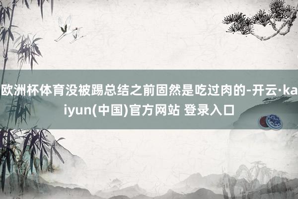 欧洲杯体育没被踢总结之前固然是吃过肉的-开云·kaiyun(中国)官方网站 登录入口
