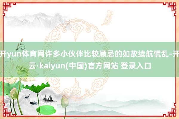 开yun体育网许多小伙伴比较顾忌的如故续航慌乱-开云·kaiyun(中国)官方网站 登录入口