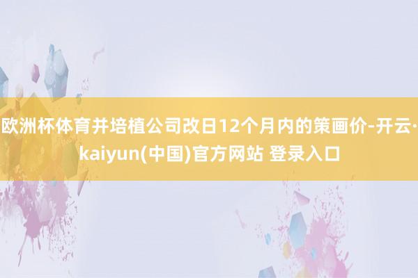 欧洲杯体育并培植公司改日12个月内的策画价-开云·kaiyun(中国)官方网站 登录入口