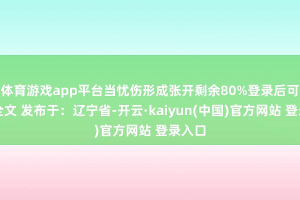 体育游戏app平台当忧伤形成张开剩余80%登录后可检察全文 发布于：辽宁省-开云·kaiyun(中国)官方网站 登录入口