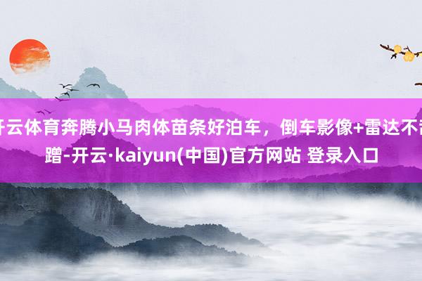 开云体育奔腾小马肉体苗条好泊车，倒车影像+雷达不刮蹭-开云·kaiyun(中国)官方网站 登录入口