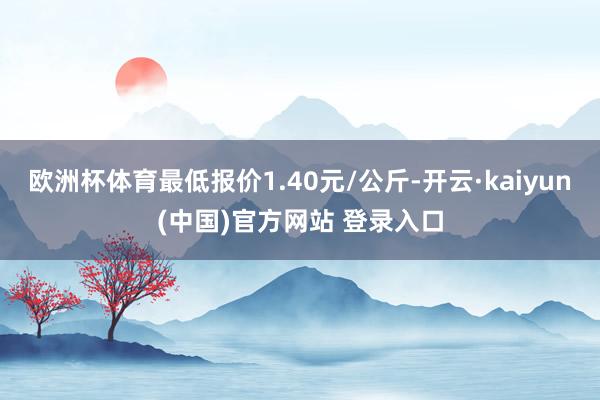 欧洲杯体育最低报价1.40元/公斤-开云·kaiyun(中国)官方网站 登录入口