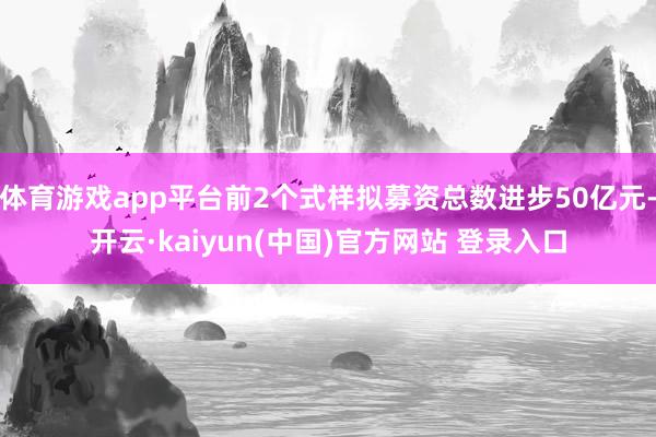 体育游戏app平台前2个式样拟募资总数进步50亿元-开云·kaiyun(中国)官方网站 登录入口