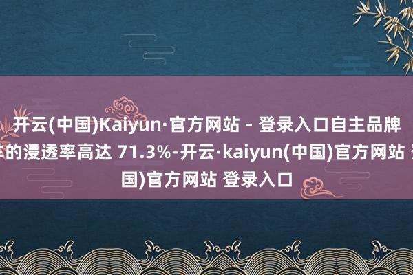 开云(中国)Kaiyun·官方网站 - 登录入口自主品牌新动力车的浸透率高达 71.3%-开云·kaiyun(中国)官方网站 登录入口