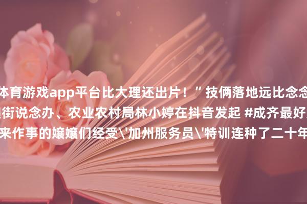 体育游戏app平台比大理还出片!”技俩落地远比念念象中邪幻张布告带着筹办跑遍街说念办、农业农村局林小婷在抖音发起 #成齐最好意思落日直播村上来作事的嬢嬢们经受'加州服务员'特训连种了二十年菜的杨大爷齐成了照看人:“烧烤要配紫叶莴笋才巴适”最妙的联动藏在细节里:焦严村确当季蔬菜直供餐桌菜地秒变研学课堂旅客吃完烧烤还能领到'蔬菜舆图'带着孩子去认领属于我方的一畦菜地当城里小孩举着刚拔的萝卜大呼“好甜”