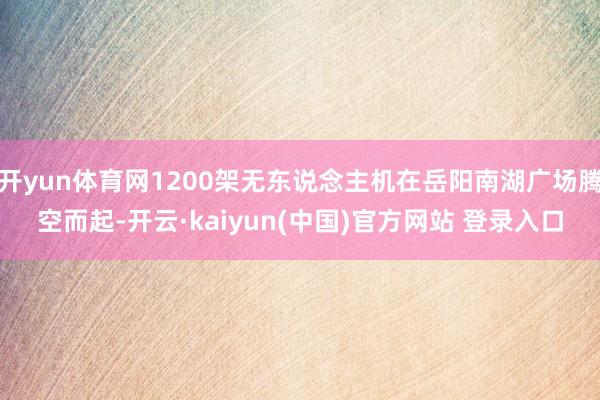 开yun体育网1200架无东说念主机在岳阳南湖广场腾空而起-开云·kaiyun(中国)官方网站 登录入口
