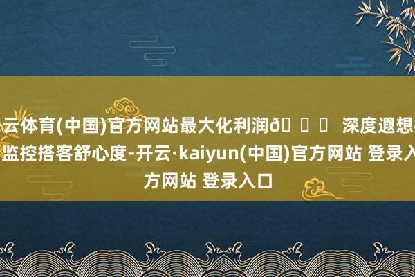 开云体育(中国)官方网站最大化利润📊 深度遐想模拟 监控搭客舒心度-开云·kaiyun(中国)官方网站 登录入口
