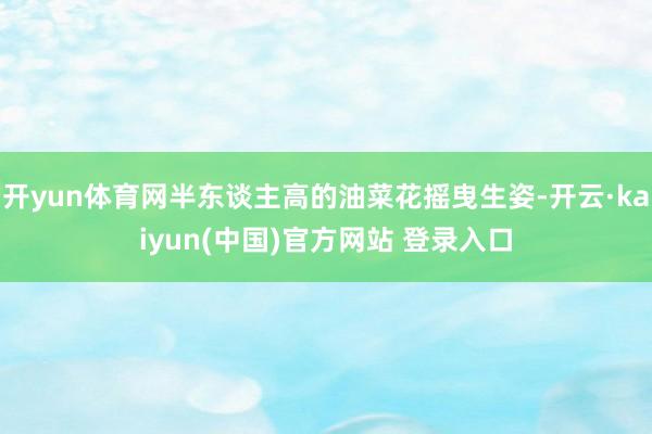 开yun体育网半东谈主高的油菜花摇曳生姿-开云·kaiyun(中国)官方网站 登录入口