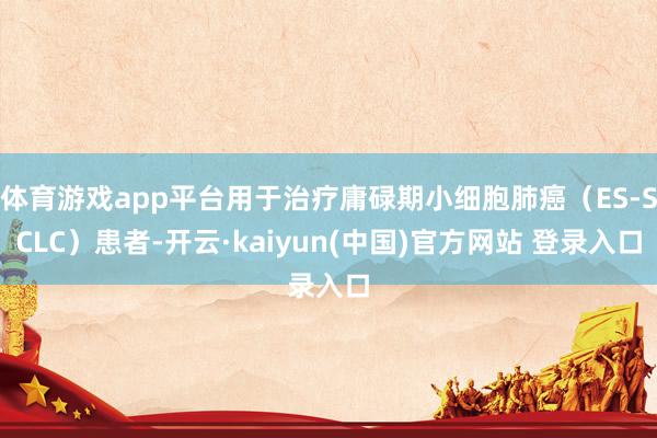 体育游戏app平台用于治疗庸碌期小细胞肺癌（ES-SCLC）患者-开云·kaiyun(中国)官方网站 登录入口