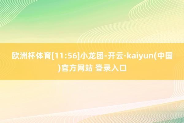 欧洲杯体育[11:56]小龙团-开云·kaiyun(中国)官方网站 登录入口