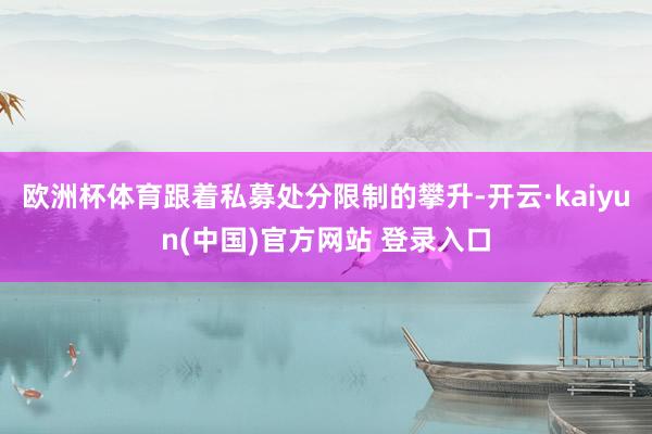 欧洲杯体育跟着私募处分限制的攀升-开云·kaiyun(中国)官方网站 登录入口