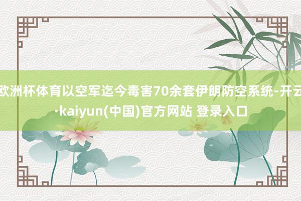 欧洲杯体育以空军迄今毒害70余套伊朗防空系统-开云·kaiyun(中国)官方网站 登录入口