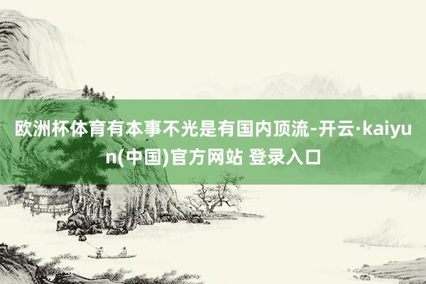 欧洲杯体育有本事不光是有国内顶流-开云·kaiyun(中国)官方网站 登录入口