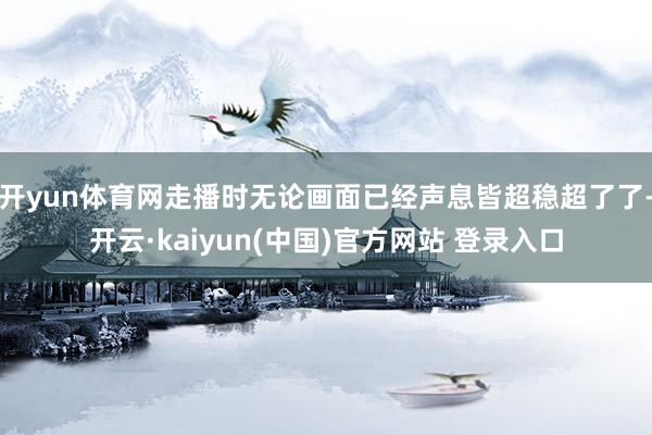 开yun体育网走播时无论画面已经声息皆超稳超了了-开云·kaiyun(中国)官方网站 登录入口
